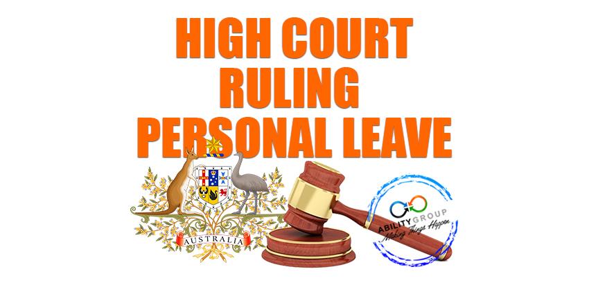 Paid Personal Leave – High Court Ruling