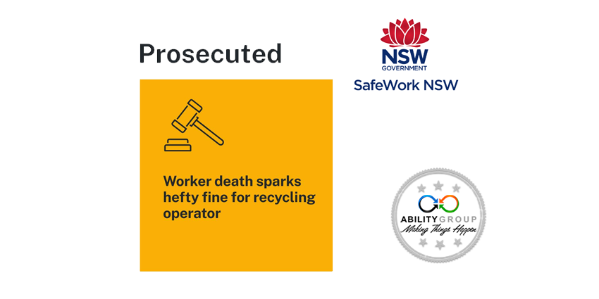 Recycling Centre Fined $472,500 for Fatal Incident